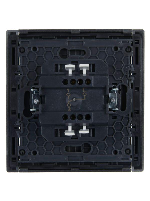 Выключатель проходной 1-кл. СП FORTE&PIANO 10А FP503 сталь IEK FP-V12-0-10-1-K46