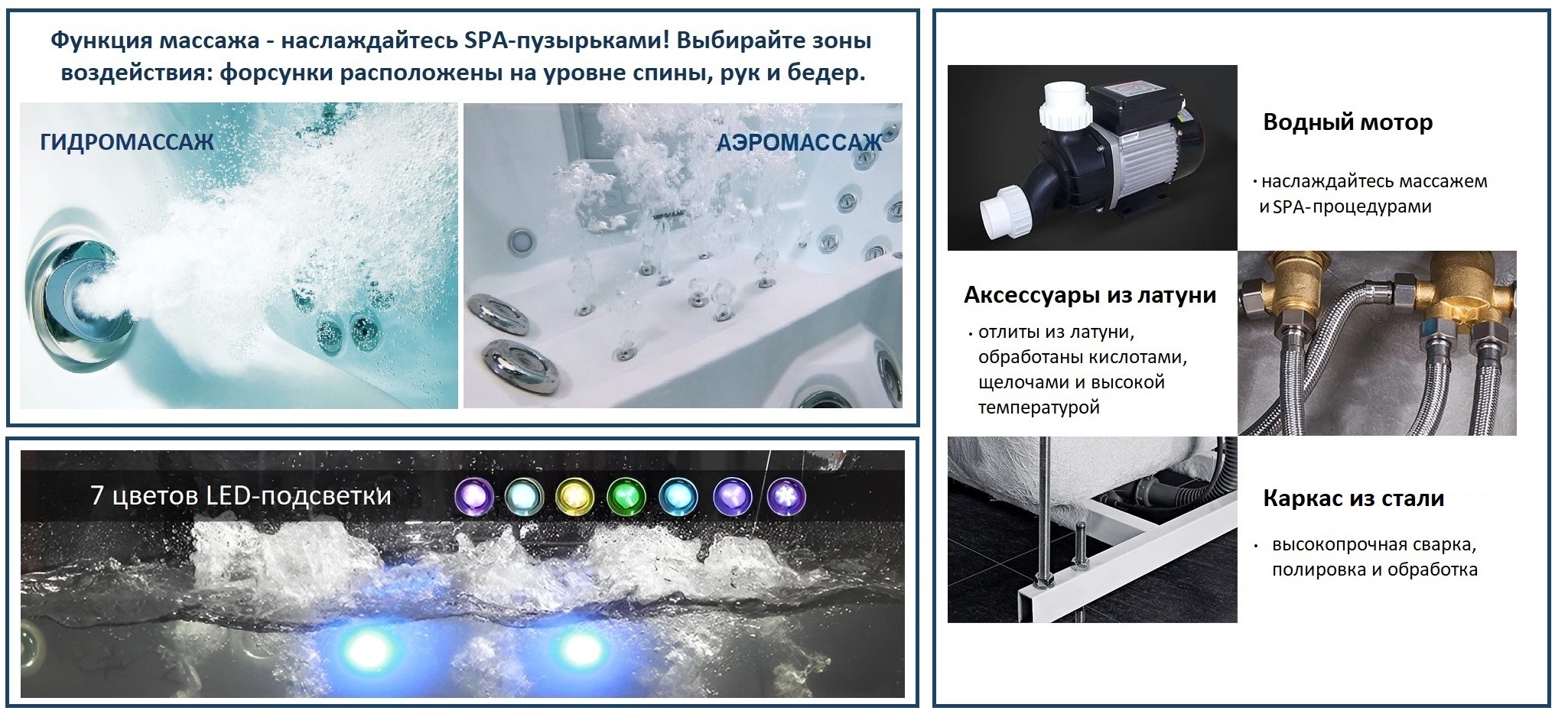 Ванна C-401А акриловая гидромассажная Ceruttispa (1500x1500x580)