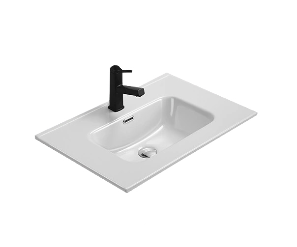 Раковина Gid 9070s 71156 встраиваемая сверху белая 71x46.5x17