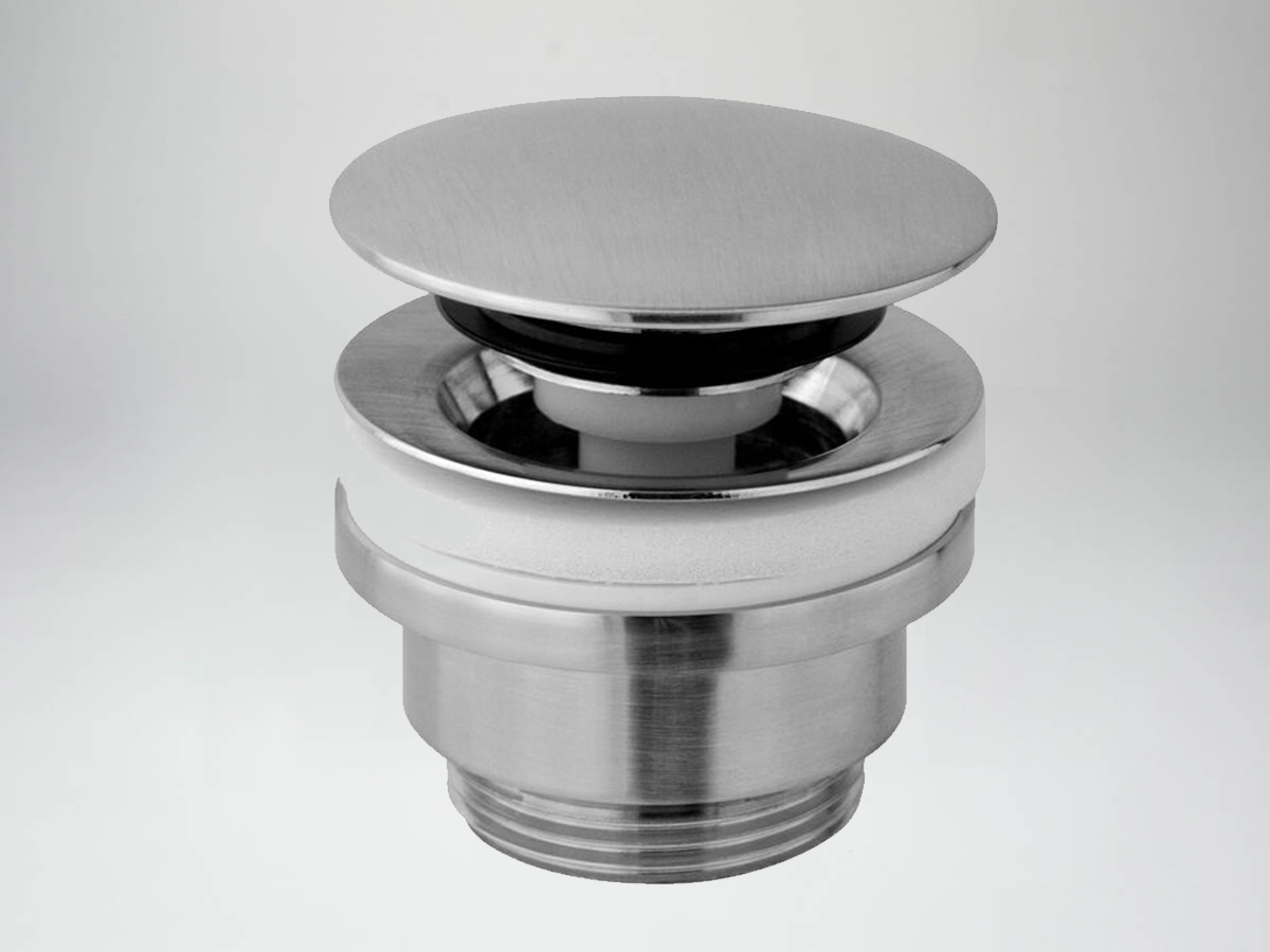 Универсальный донный клапан клик-клак 1 1/4" из латуни Paffoni ZSCA050ST Сталь