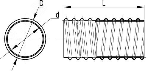 Труба армированная гибкая 22 мм