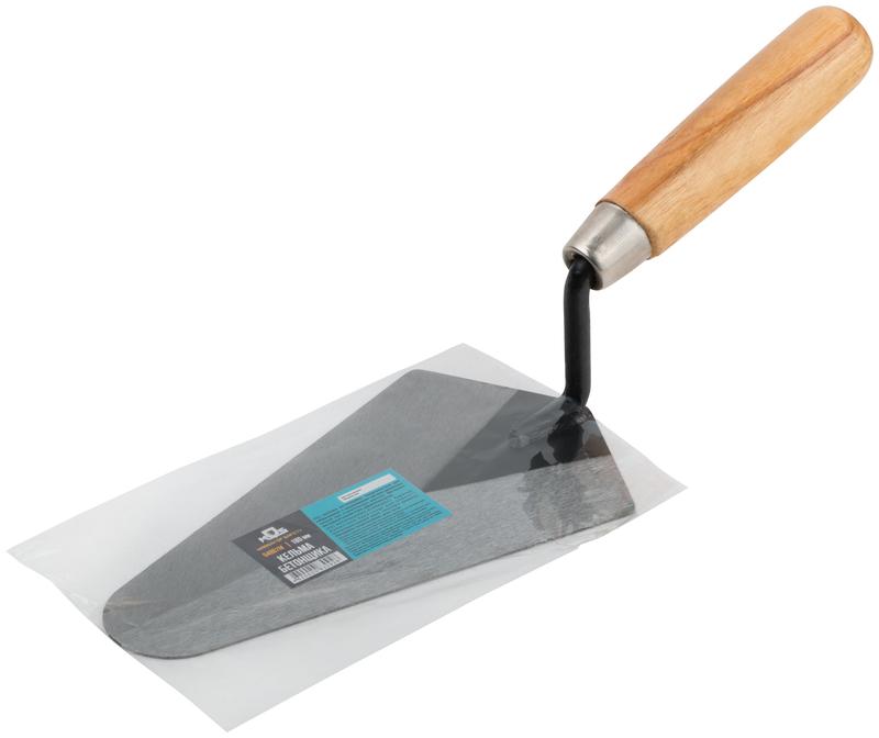 Кельма бетонщика инструментальная сталь деревянная ручка 180мм MOS 04882М