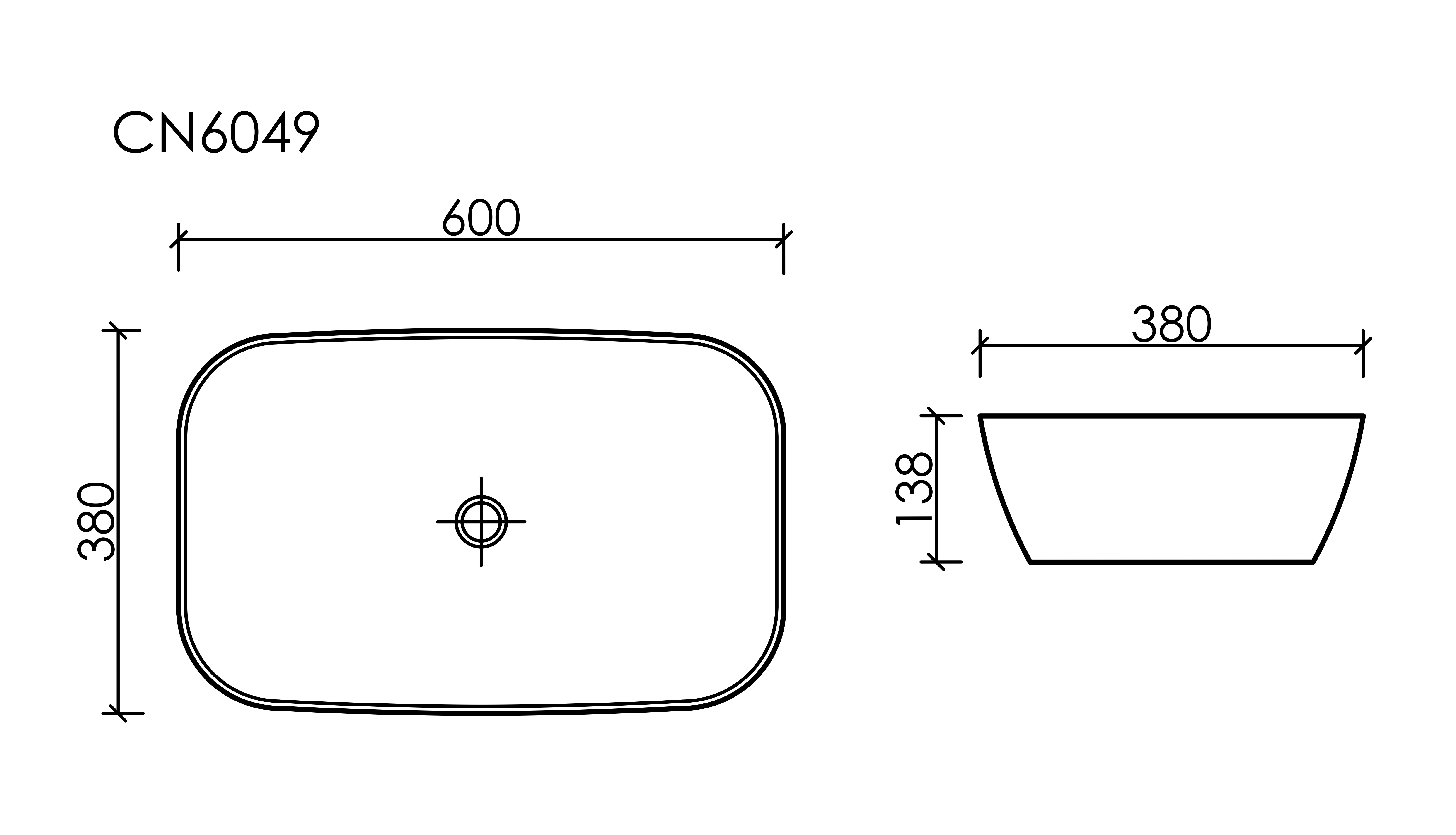 Умывальник чаша накладная овальная (цвет Зеленый Матовый) Element 600*380*138мм, CN6049MLG