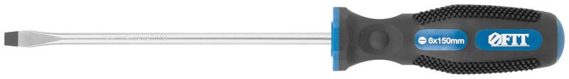 Отвертка "Универсал" CrV сталь прорезиненная ручка профи 6х150мм SL FIT 55146
