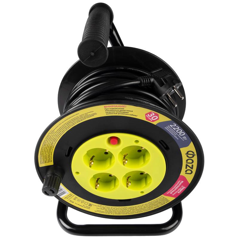 Удлинитель на катушке 4х30м с с заземл. CRG-04-3000 ФАZА 5063808