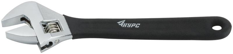 Ключ разводной 250мм (30мм) антискользящее покрытие рукоятки КУРС 70108