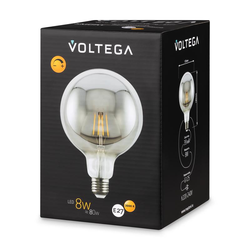 Лампа светодиодная Loft Led G125 8Вт 3000К E27 DIM Voltega 8510