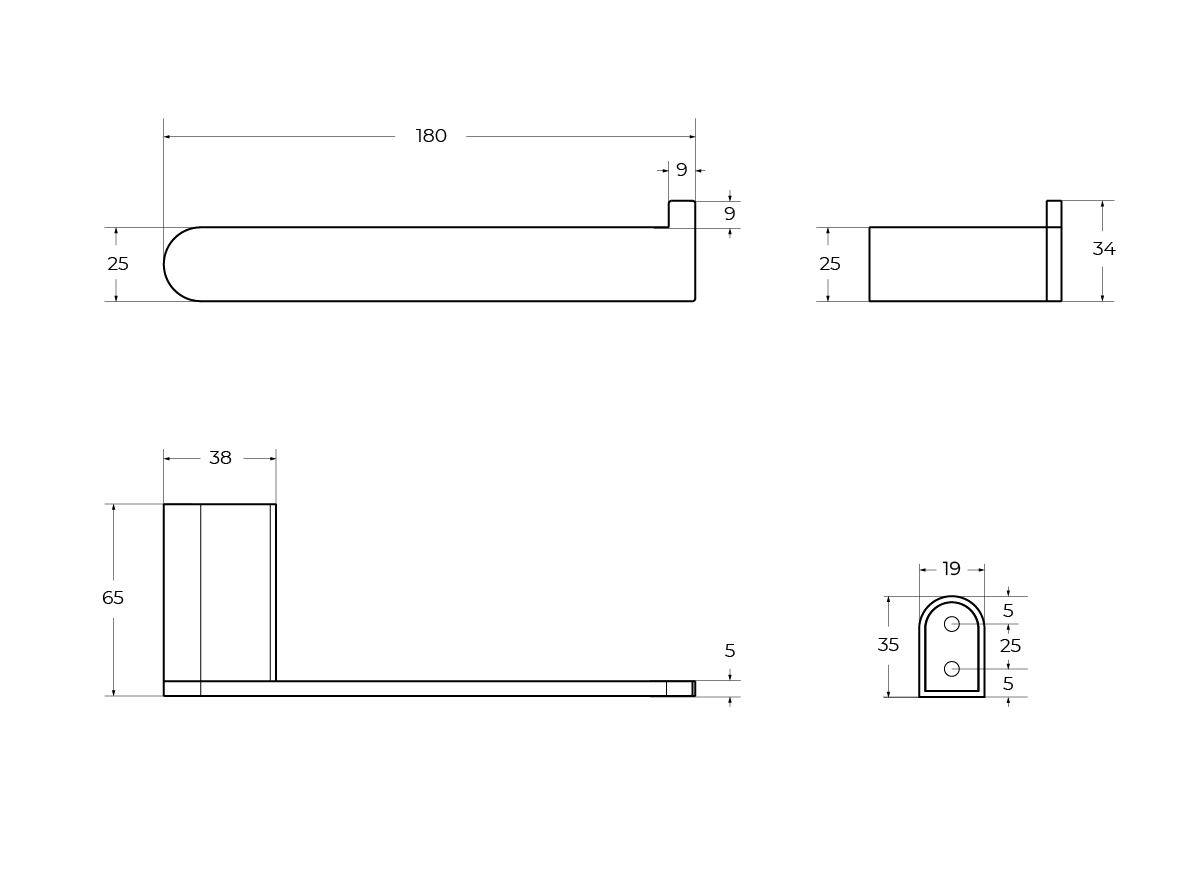 Держатель для туалетной бумаги CEZARES STYLUS-PH-IN