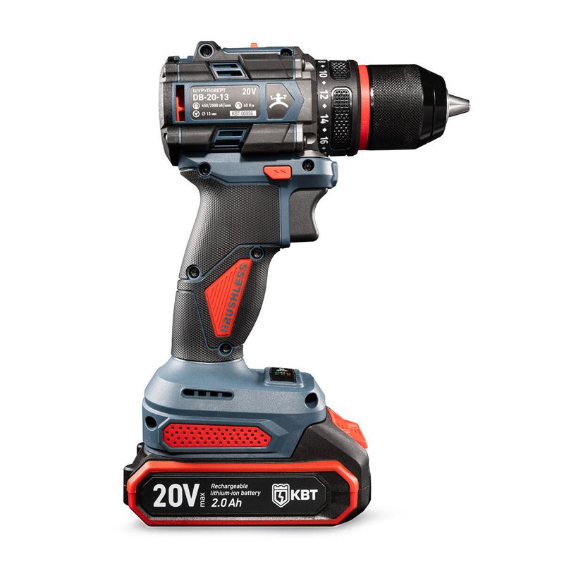 Шуруповерт аккумуляторный бесщеточный DB-20-13 серия ПРОФИ КВТ 102588