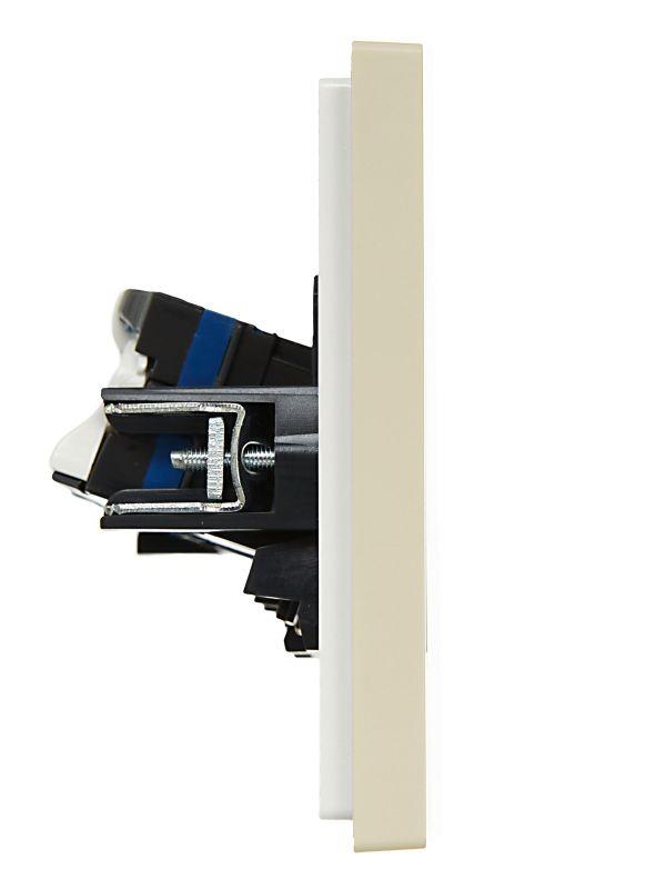 Розетка компьютерная 2-м RJ45 кат.6 FORTE&PIANO FP434 ваниль IEK FP-K20-2-K10