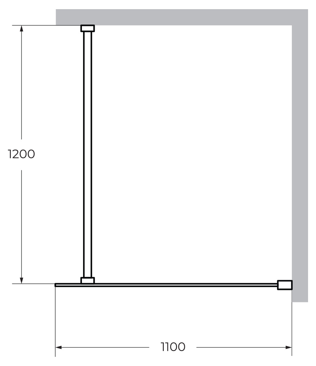 Душевая перегородка CEZARES LIBERTA-L-1-110-120-C-Cr