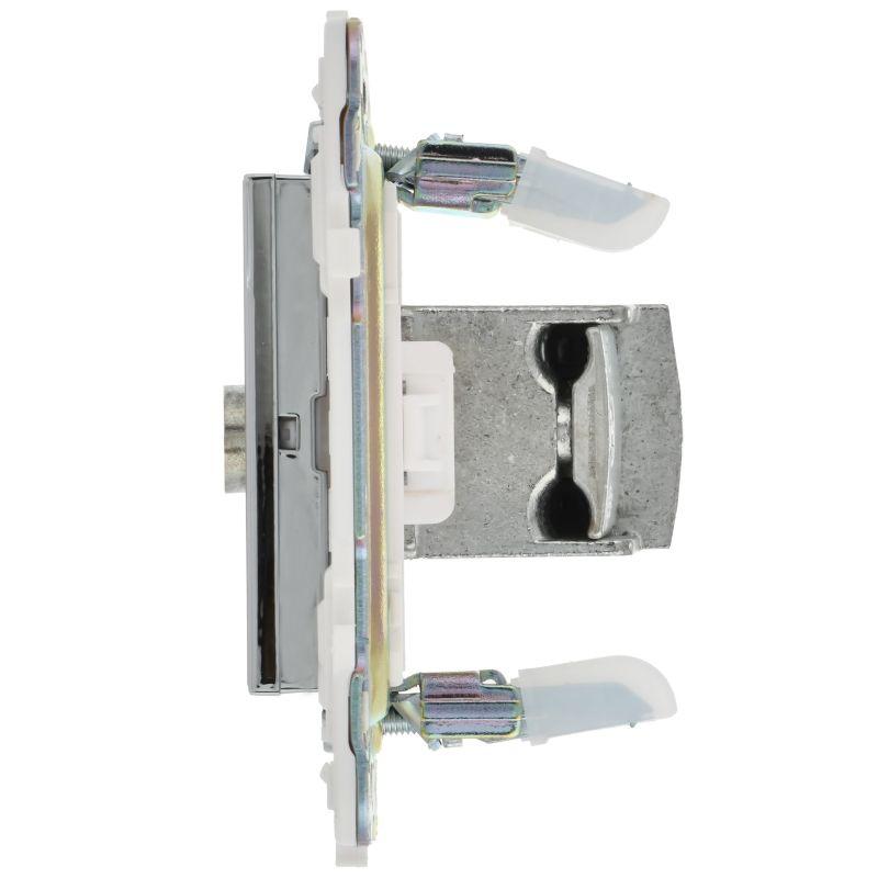 Розетка телевизионная проходная TV SKANDY SK-A17N никель IEK SK-A10-P-K50