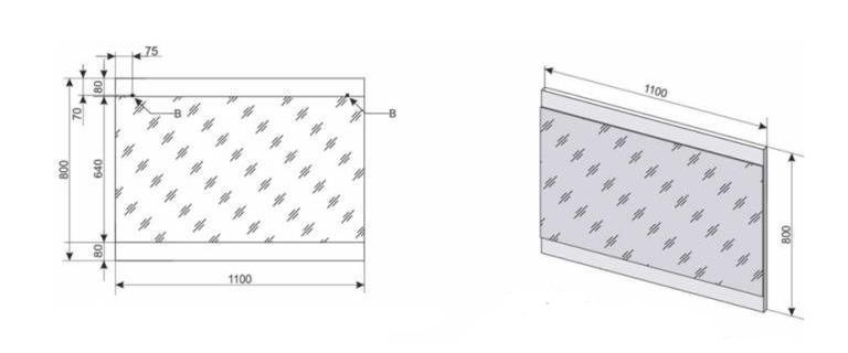 Зеркало "Даллас 110", Люкс белое