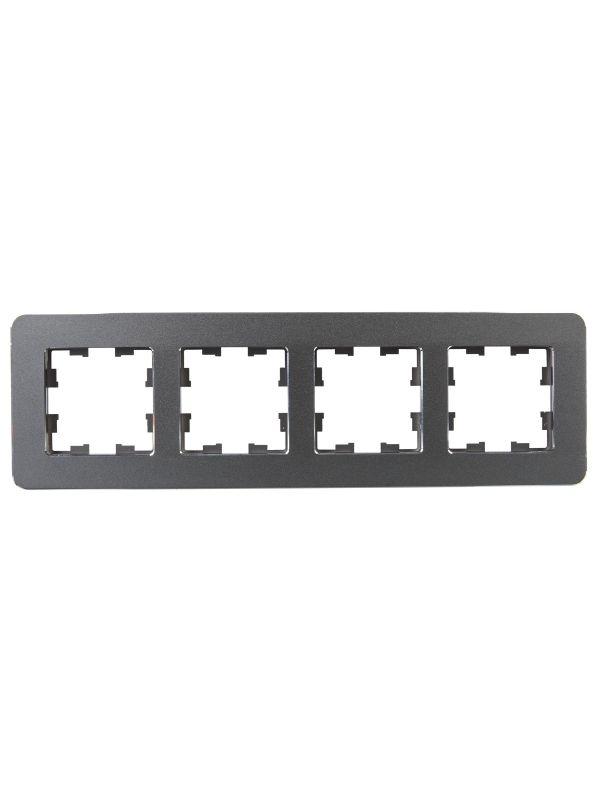 Рамка 4-м BRITE РУ-4-1-Бр метал. титан RE IEK BR-M42-M-01-K48