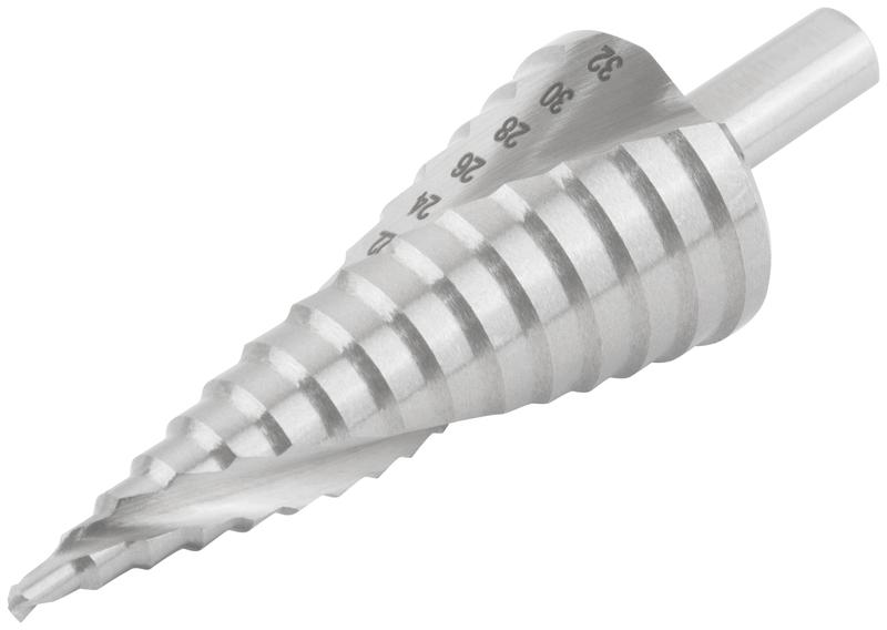 Сверло по металлу ступенчатое 4-32мм 15 ступеней спиральный профиль HSS КУРС 36367