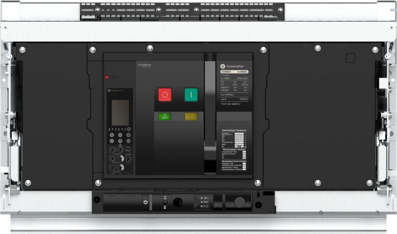 Выключатель автоматический воздушный 3п 5000А SystemePact ACB63H 6.0H выкатн. ГП MCH+MX+XF AC 230В SE SPA63H503DHNN58H