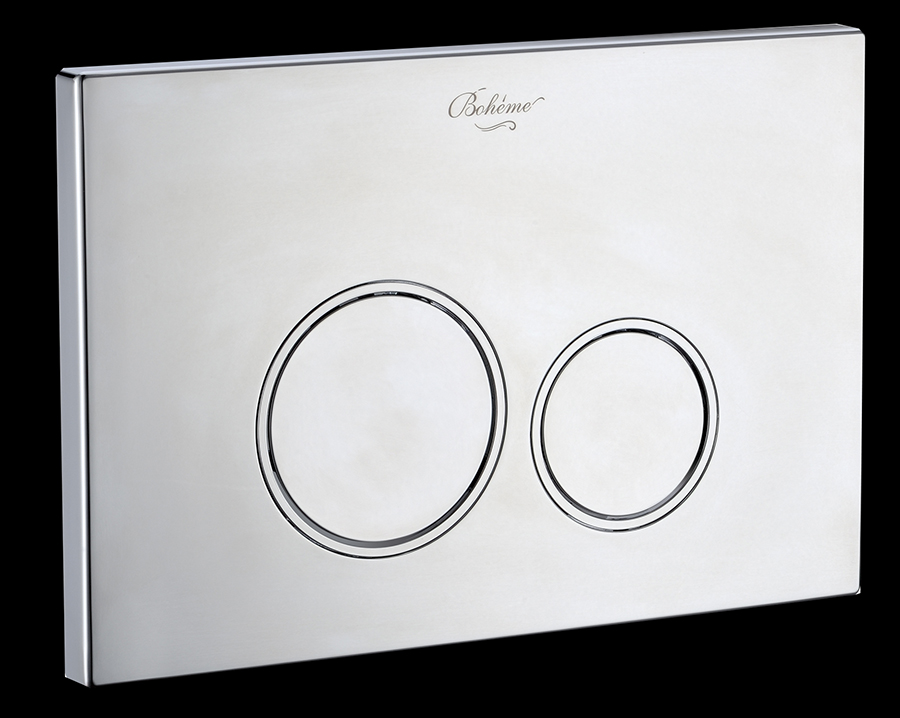 Кнопка для инсталляции, пластик CHROMO, глянец, круглая