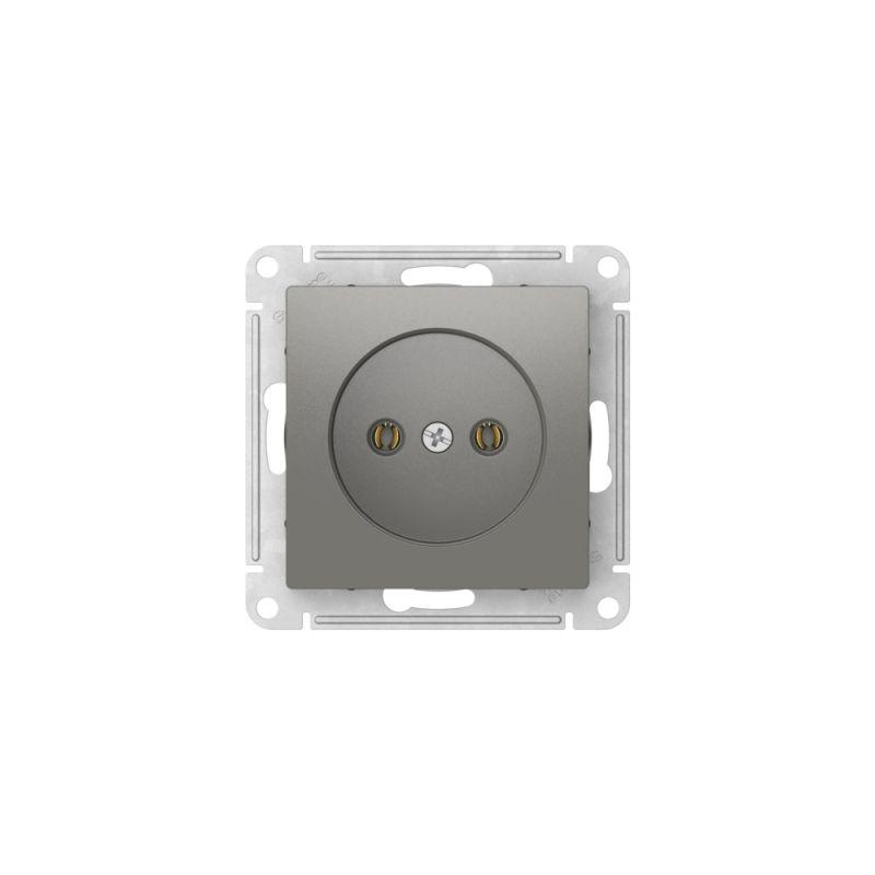 Розетка AtlasDesign 16А без заземл. без шторок быстрозажим. клем. механизм сталь SE ATN000941S