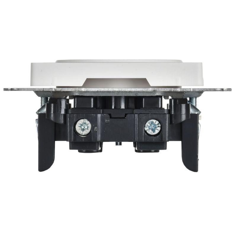 Розетка BRITE РСш10-2-БрАБ 10А без заземл. с защ. шторками механизм арктич. бел. IEK BR-R13-10-K91