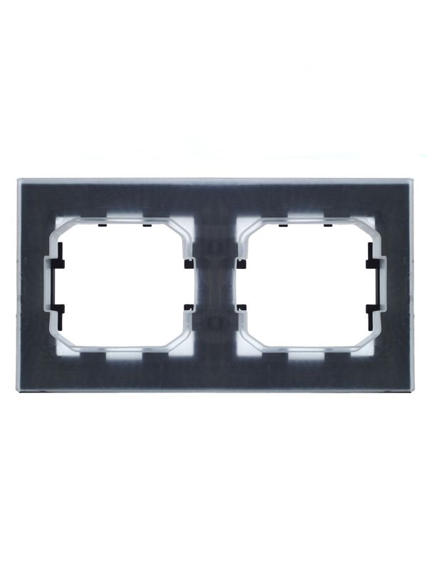 Рамка 2-м IP44 BRITE РУ-2-БрЧ-44 черн. IEK BR-M22-44-K02