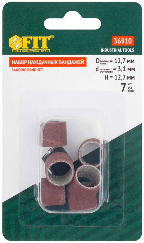 Бандаж наждачный и штифт набор 7шт FIT 36910