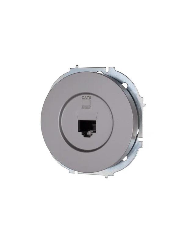 Розетка компьютерная СП OSEN RJ45 кат.6 механизм сер. матов. LEZARD 743-7488-140