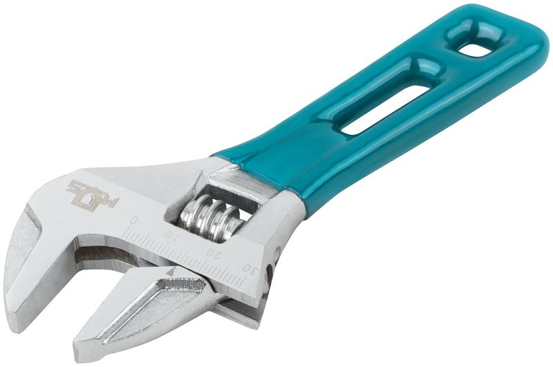 Ключ разводной с тонкими губками пластиковая накладка на ручку 135мм (30мм) MOS 70261М