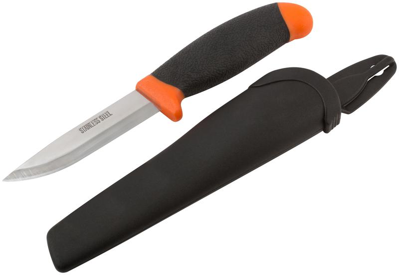 Нож строительный нерж.сталь прорезин. желт./черн. ручка FIT 10615