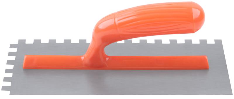 Гладилка зубчатая 280х130мм зуб 10х10мм пластик. ручка стальная КУРС 05139