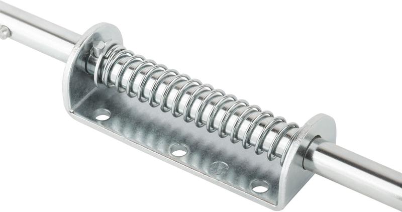 Засов пружинный накладной круглый ригель 400мм 66700