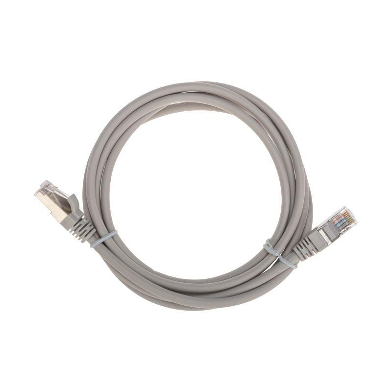 Патч-корд F/UTP кат.5e RJ45-RJ45 26AWG LSZH 2м сер. Rexant 02-0110-2