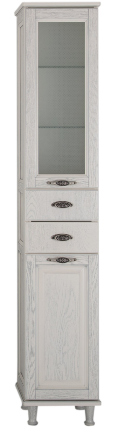 Пенал Тесса ДЕКАПЕ 35 Жасмин/серебро (фасад стекло) (201808)