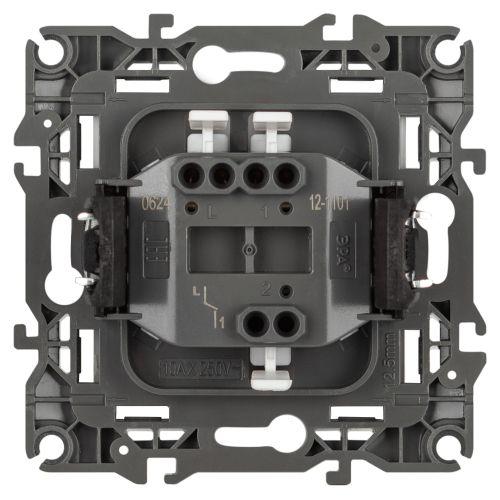 Выключатель 1-кл. Эра12 12-1101-16 10А IP20 250В 10AX механизм титан Эра Б0065708