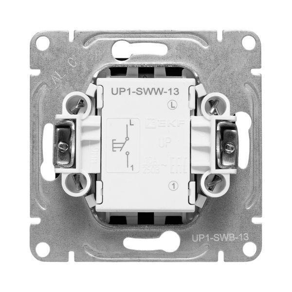 Выключатель кнопочный 1-кл. СП Эпика механизм черн. EKF UP1-SWB-13