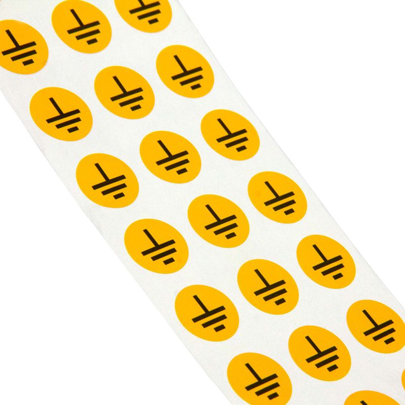 Знак "Заземление" D40мм круг полиэстер желт. (рул.) DKC SL-D40-PE-UV