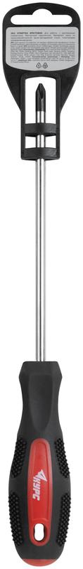 Отвертка "Мастер" 6х150мм РН2 CrV сталь прорезиненная ручка КУРС 53778