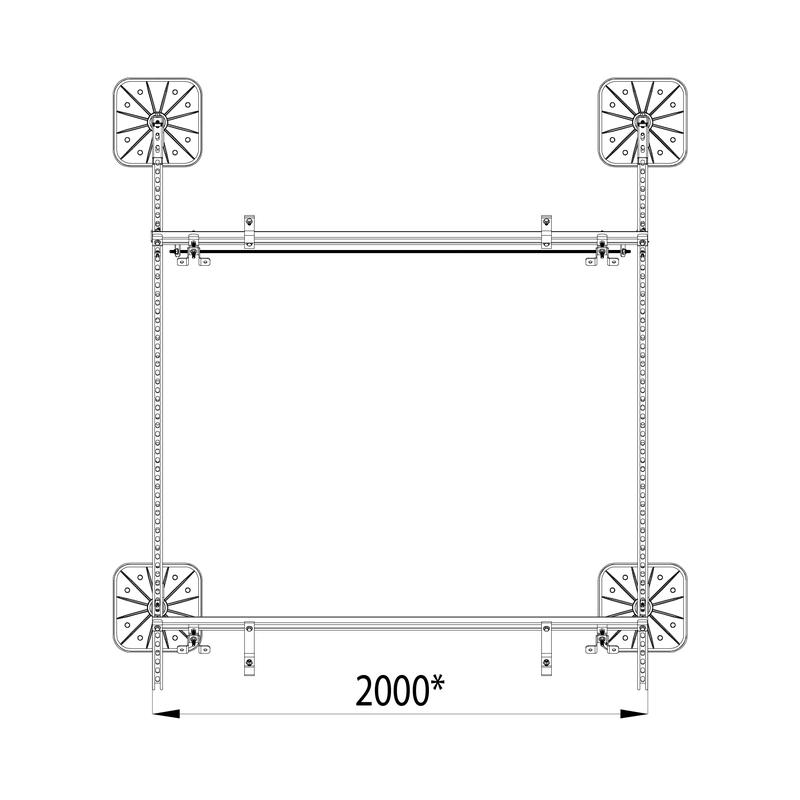 Конструкция опорная для установки солнечной панели/коллектора TECHNORAPTOR FOOT HD КМ TR0281
