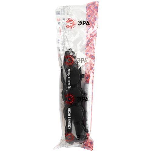 Колодка 4-м с заземл. 16A IP44 KX-4e-B-IP44 каучук. черн. Эра Б0068394