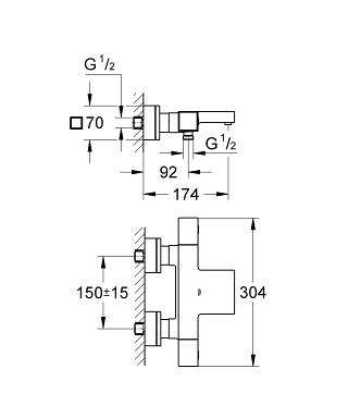 Термостат Grohe Grohtherm Cube 34497000 для ванны