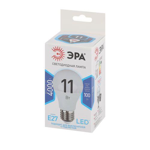 Лампа светодиодная A60-11w-840-E27 грушевидная 880лм Эра Б0029821