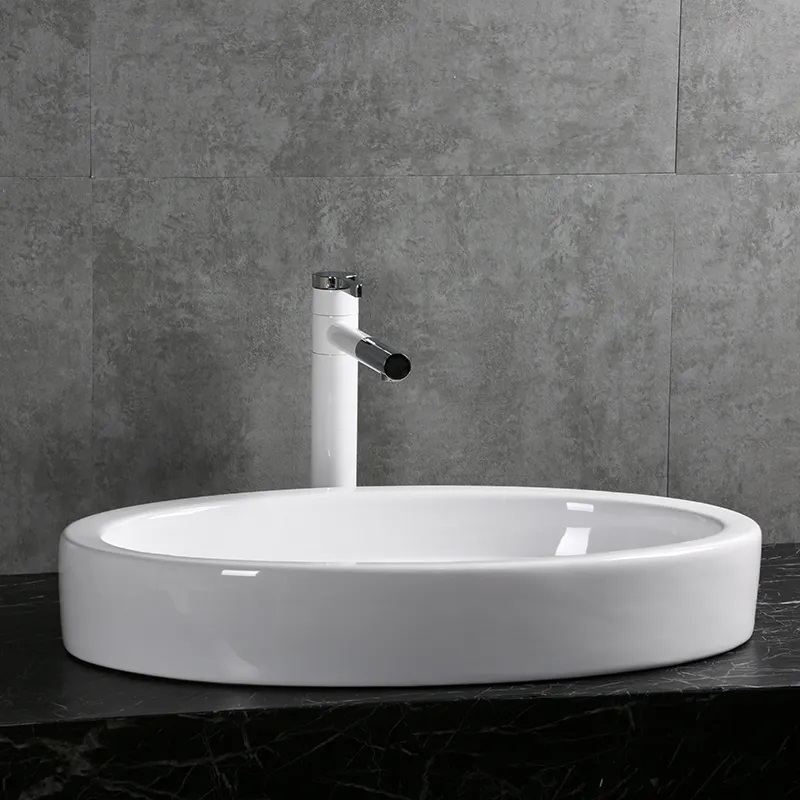 Раковина CR7045 накладная, белая, овальная 630х415х100 Ceruttispa