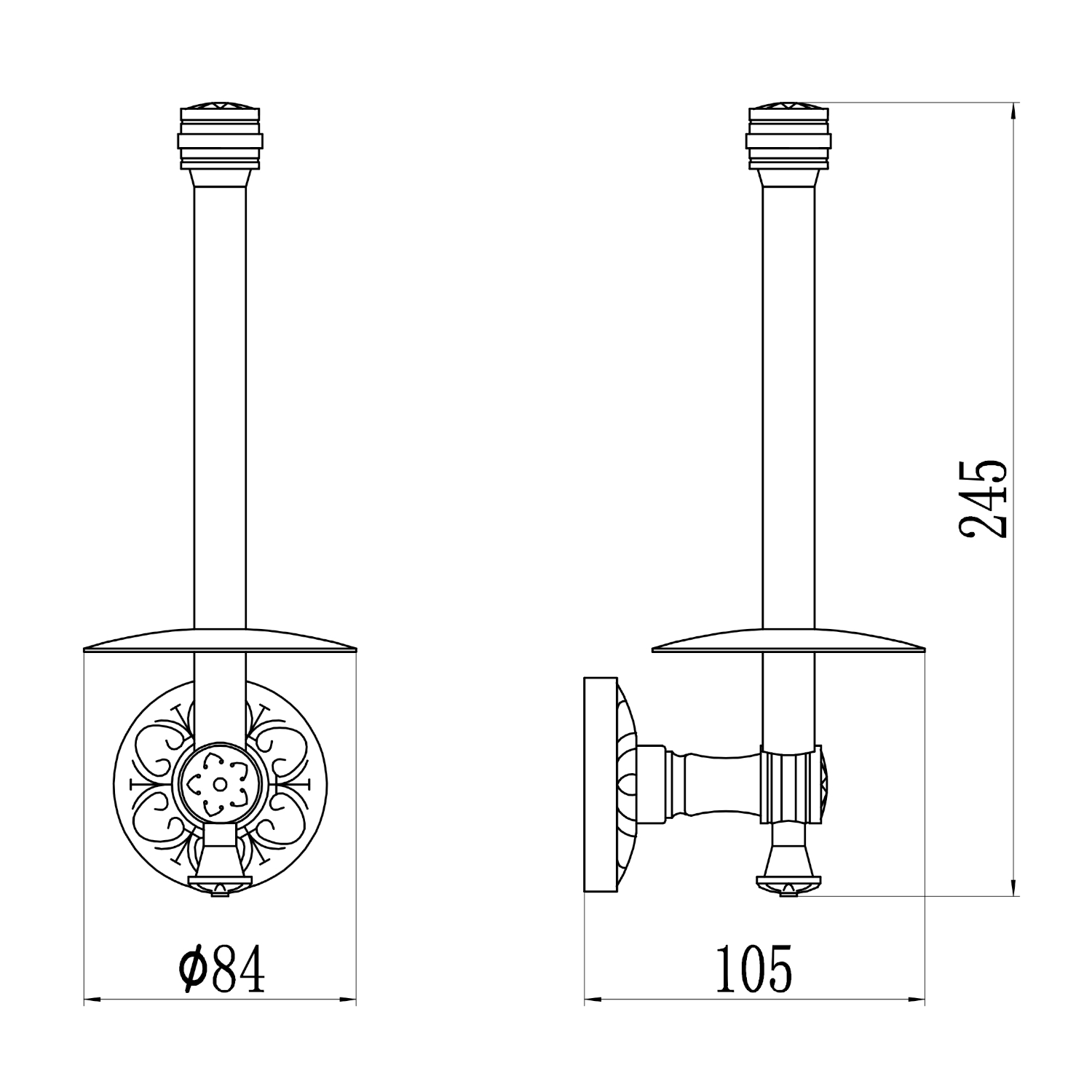 Держатель для туалетной бумаги Savol S-005852-1A, хром