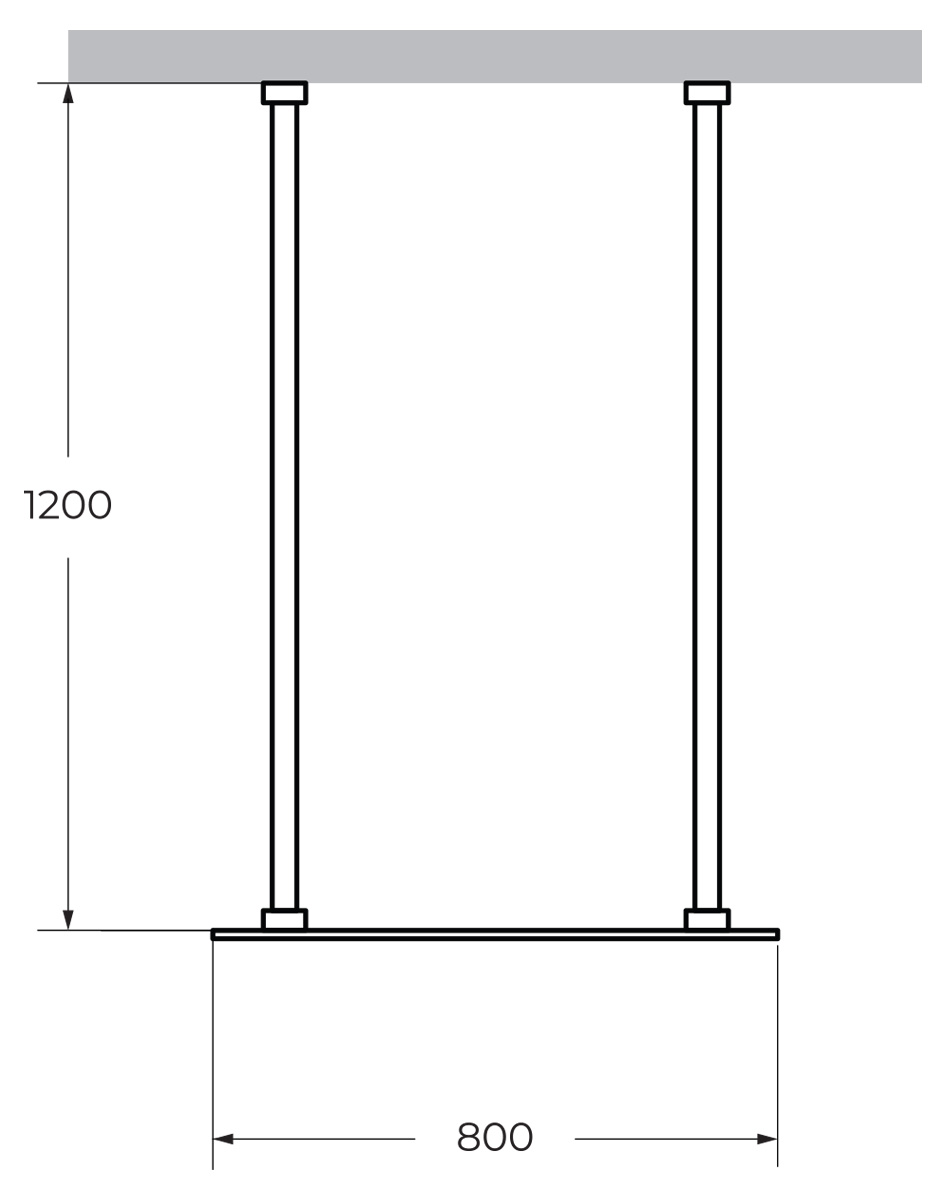 Душевая перегородка CEZARES LIBERTA-L-2-80-120-BR-Cr