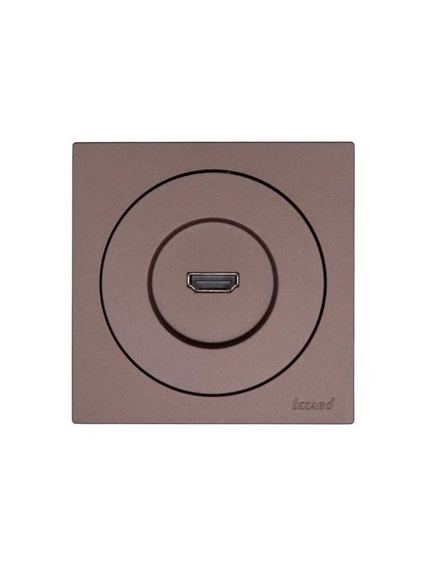Розетка HDMI 1-м СП OSEN механизм шоколад LEZARD 743-7388-203