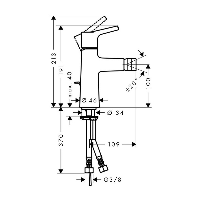 Смеситель Hansgrohe Talis S 72200000 для биде