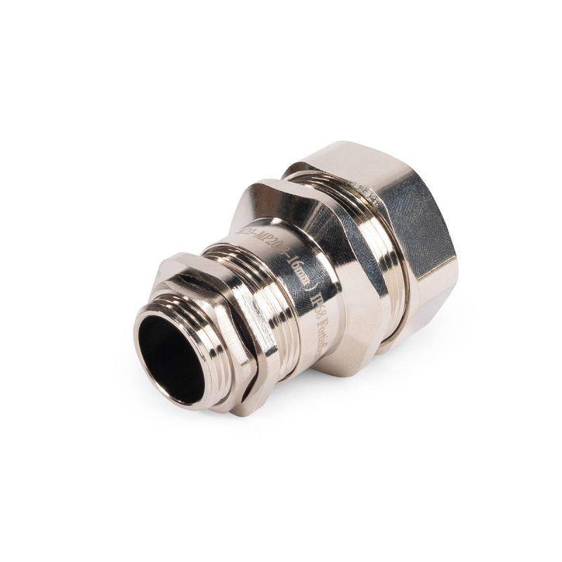 Ввод кабельный для металлорукава ВК-М16(6-12мм)-МР15 латунный Fortisflex 87946