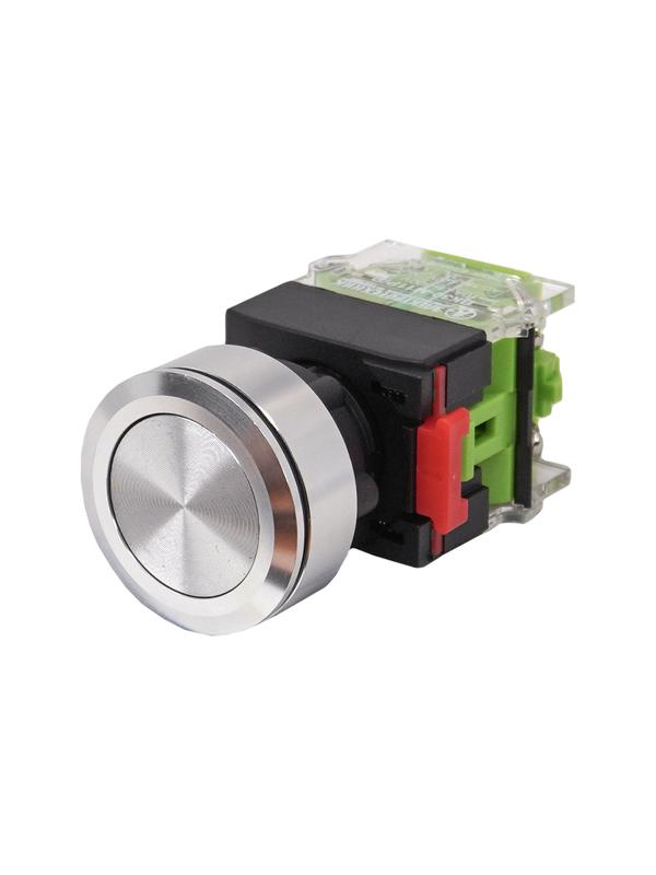 Выключатель кнопочный ВК30-M11P/P 1НО+1НЗ цилиндр d30мм IP65 метал. Электротехник ET859211