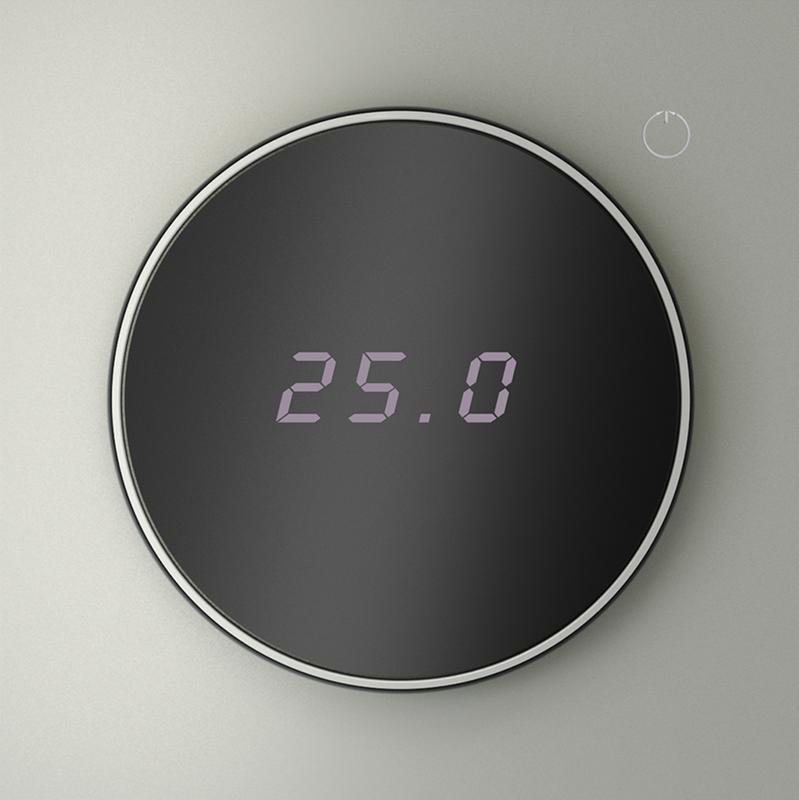 Терморегулятор электронный S70 с индикацией и датчиком для теплого пола механизм сталь Voltum VLS070105