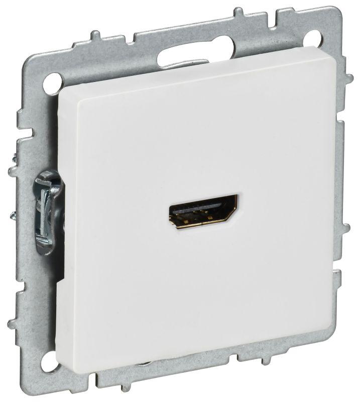 Розетка HDMI СП BRITE РHDMI-0-БрАБ механизм арктич. бел. IEK BR-H10-K91