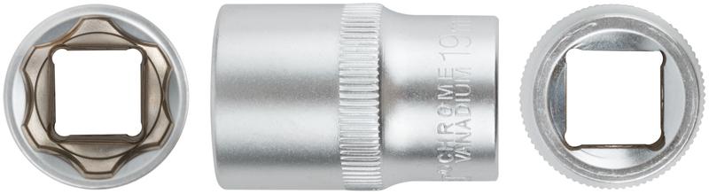 Головка шестигранная CrV 1/2дюйм 19мм FIT 62049